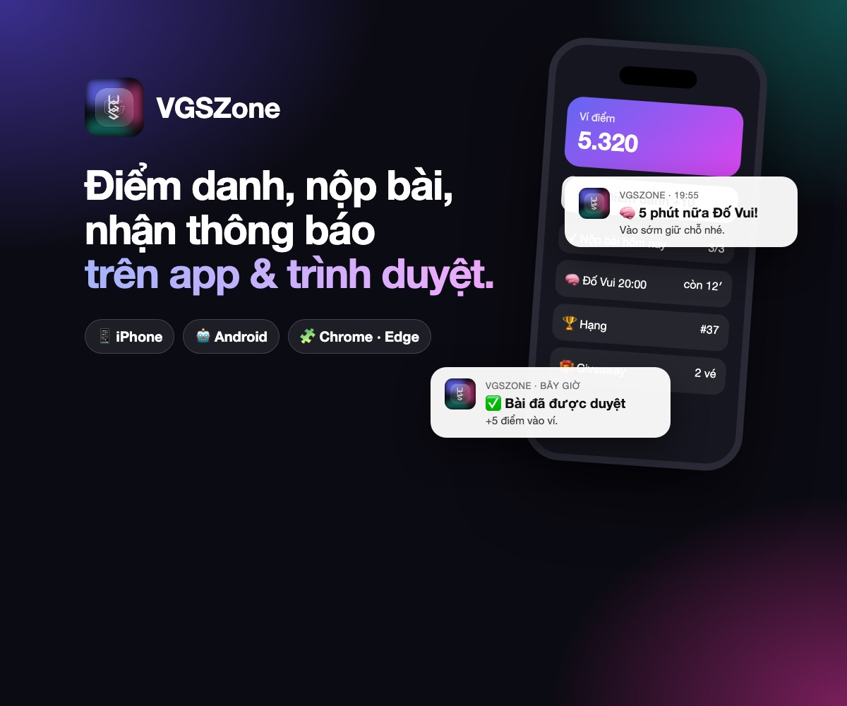 App VGSZone và extension VGS.zone