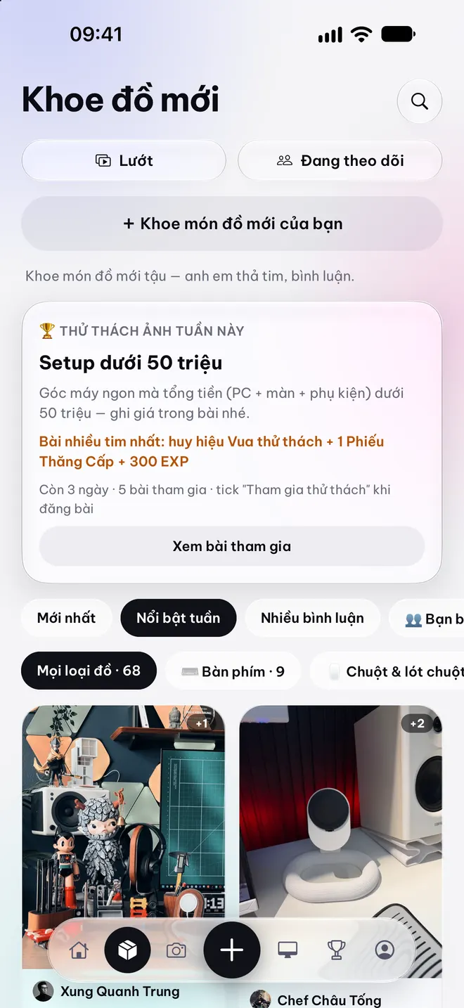 Màn Khoe đồ trong app VGSZone