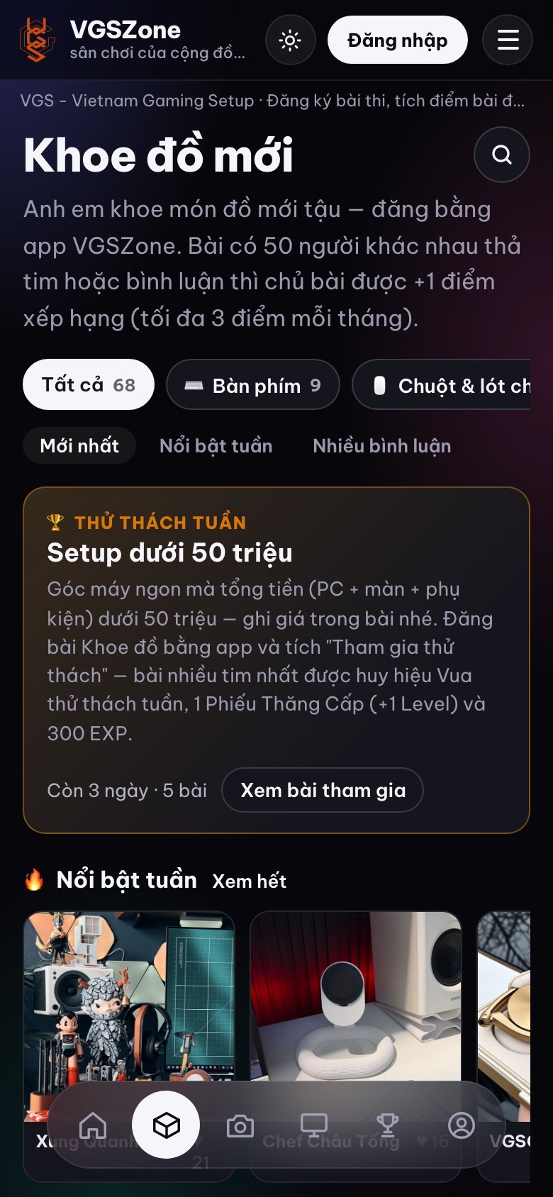 Khoe đồ mới trong Mini App